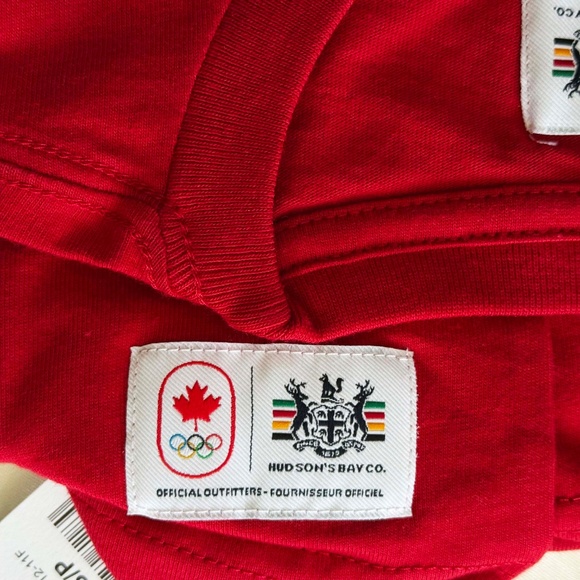 OLYMPICS OFFICIAL 2012 CDN TEAM T-SHIRT, RED & WHITE, COLOUR EMBROIDERY, HOLOGRA - Picture 4 of 7